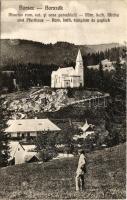 1924 Borszék, Borsec; Római katolikus templom és paplak. Heiter G. felvétele / Biserica rom. cat. si casa parochiala / Röm. kath. Kirche und Pfarrhaus / Catholic church and parish (EK)