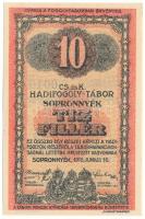 1916. Sopronnyék / Hadifogolytábor 1916. június 16. 10f arab sorozat- és sorszámmal "6 0016" T:AU Hungary / Sopronnyék (Neckenmarkt) / POW camp 1916.06.16. 10 Heller with arabic serial number "6 0016" C:AU Adamo HHP1.2