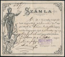 1889 Kéményseprő számla