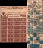 ca 1923 Lisztjegy és szénjegy szelvény tömb