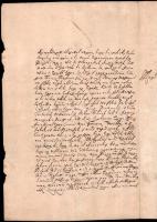 1722 monyorókeréki gróf Erdődy Antal (1684-1744) egri püspök által írt levél testvérének Monyorókeré...