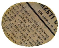 Tóth Gyula (1893-1970) 1914. Hátrafelé nyilazó lovas, öntött, ovális, jelzetlen Ag emlékérem, hátold...