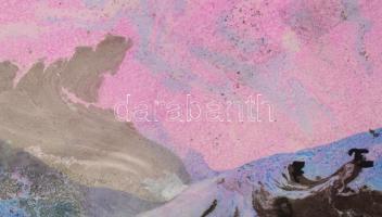 Marsovszky Endre (1916-1989): Tavasz a télben. Színes tus, papír, jelezve jobbra lent, paszpartuban,...