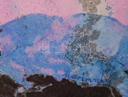 Marsovszky Endre (1916-1989): Tavasz a télben. Színes tus, papír, jelezve jobbra lent, paszpartuban,...