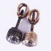 Arany (Au) fülbevaló pár, kővel, 14K, bruttó 1,36g