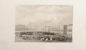 cca 1850 Th. Ender - J.Sands: Pesth. Der Ausladungsplatz, jelzett a nyomaton 10x15,5 cm