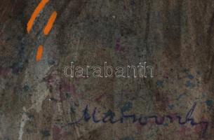 Marsovszky Endre (1916-1989): Vogézek. Színes tus, papír, jelezve jobbra lent, paszpartuban, 26x36,5...