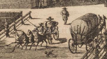 Pest, Vigadó a hajóhíddal, Redoute. acélmetszet Rauschenfels von Steinberg 9x14 cm, lapméret 14x18 c...