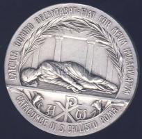 Vatikán DN. "XI. Pius - Catacombe di S. Callisto Roma" Ag emlékérem sign: Htk 30g T:2