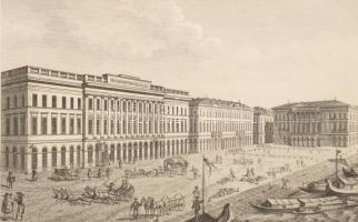 ca 1840 Pest, Ausladungsplatz (mai Széchenyi tér) acélmetszet 9x14 cm, lapméret 14x18 cm