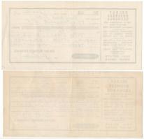 Amerikai Egyesült Államok 1937. Detroit 2db váltó, egyik 932,50$, másik 10,15$ értékben T:F kis szak...