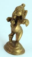 Táncoló Ganésa. Bronz, Kína, 20. sz. első fele, jelzés nélkül, hibátlan, m: 8,5 cm
