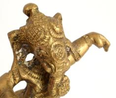 Táncoló Ganésa. Bronz, Kína, 20. sz. első fele, jelzés nélkül, hibátlan, m: 8,5 cm
