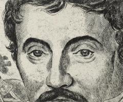 Gönczi Béla (1934-): Simonyi József, "a legvitézebb huszár", 1987. Rézkarc, papír, jelzett...