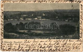 1902 Pécel, látkép. Szamek P. kiadása (szakadások / tears)