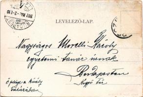 1902 Pécel, Péczel; Kelecsényi kastély. Heller M. kiadása, a képeslap feladója báró Jeszenák Jánosné...