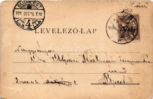 1901 Pécs, Irgalmasok temploma, üzletek. Fischer Ferenc kiadása (EB)