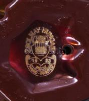 Zsolnay békakirály, ökörvér mázas, jelzett, kis kopásnyomokkal, m: 7,5 cm