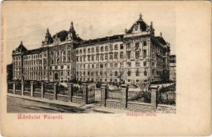 Pécs, Hadapród iskola. Fischer Ferenc kiadása (EM)