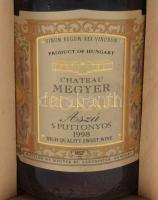 1998 Chateau Megyer 5 puttonyos Tokaji Aszú, bontatlan palack, édes fehér desszertbor, bontatlan, le...