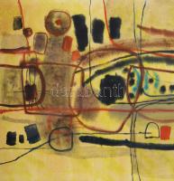 Misch Ádám (1935-1995): Cím nélkül, 1965. Akvarell, papír, jelezve jobbra lent, üvegezett fakeretben...