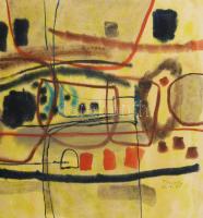 Misch Ádám (1935-1995): Cím nélkül, 1965. Akvarell, papír, jelezve jobbra lent, üvegezett fakeretben...