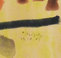 Misch Ádám (1935-1995): Cím nélkül, 1965. Akvarell, papír, jelezve jobbra lent, üvegezett fakeretben...