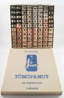 cca 1940 Selyemfényű Tömőpamut 80 gombolyag, dobozában.