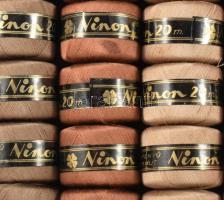 cca 1940 Selyemfényű Tömőpamut 80 gombolyag, dobozában