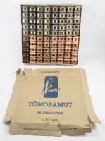 cca 1940 Selyemfényű Tömőpamut 80 gombolyag, dobozában.