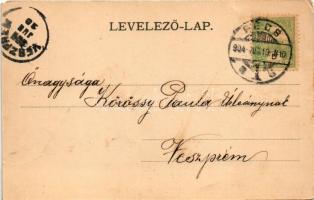 1904 Pécs, M. kir. posta- és távirda épület. Fürst Lipót kiadása (EM)