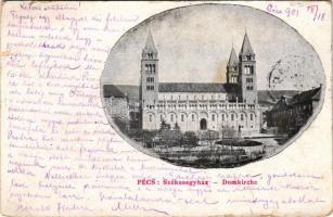 1901 Pécs, Székesegyház. Wessely és Horváth kiadása (Rb)