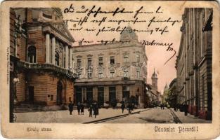 1905 Pécs, Király utca Özv. Tausz Vilmosné kiadása (EM)