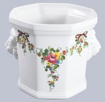 Lichte Porzellan kaspó. Matricás, jelzett, hibátlan m: 18 cm, d: 20 cm