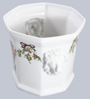 Lichte Porzellan kaspó. Matricás, jelzett, hibátlan m: 18 cm, d: 20 cm