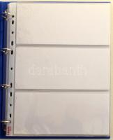 Használt, de jó állapotú négygyűrűs bankjegyberakó album, összesen 30db hármas elosztású berakólappa...