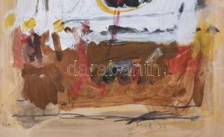 Misch Ádám (1935-1995): Emlékezetes nap, 1983. Vegyes technika, papír, jelezve jobbra lent, hátoldal...