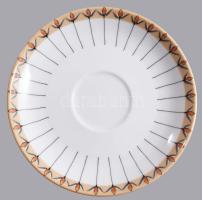 Kahla virágmintás 6 személyes reggeliző szett, csészék alátéttel és desszertes tányérok, jelzett, hi...