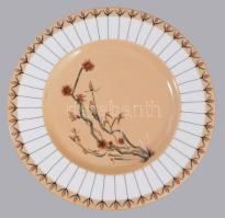 Kahla virágmintás 6 személyes reggeliző szett, csészék alátéttel és desszertes tányérok, jelzett, hi...