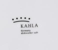 Kahla virágmintás 6 személyes reggeliző szett, csészék alátéttel és desszertes tányérok, jelzett, hi...