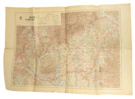 ca 1936 Csonka-Magyarország áttekintő térképe. 1:750 000 M. kir állami térképészet. 82x57 cm hajtva