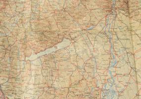 ca 1936 Csonka-Magyarország áttekintő térképe. 1:750 000 M. kir állami térképészet. 82x57 cm hajtva