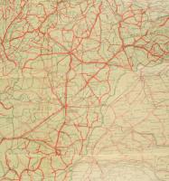 1946 Magyarország autótérképe, szerk.: Turner István, 1:500000, Klösz, 84×113 cm hajtva