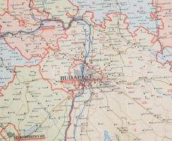 1943 Magyarország Közigazgatási Térképe, 1:500 000, M. Kir. Honvéd Térképészeti Intézet, 2 db nagy m...