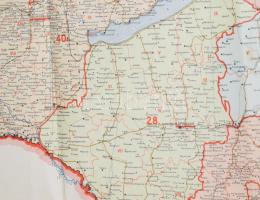 1943 Magyarország Közigazgatási Térképe, 1:500 000, M. Kir. Honvéd Térképészeti Intézet, 2 db nagy m...