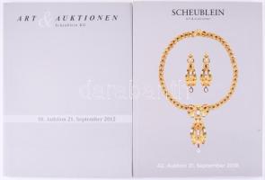 Scheublein 2 darab aukciós katalógus, vegyes régiség témában, 2012-2018.