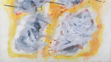 Misch Ádám (1935-1995): Gesztusok sárgában (cím nélkül), 1987. Vegyes technika, papír, jelezve jobbr...