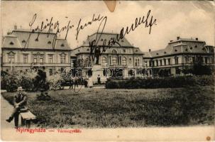 1905 Nyíregyháza, Vármegyeház. Fekete kiadása (EB)