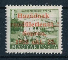 1956 Soproni felülnyomás 8f  Signed: Leitold