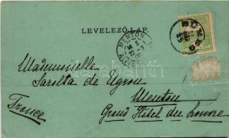 1901 Sümeg, Nyírlak-puszta; Tarányi kastély. Rigler r.t. A képeslap címzettje Ábránfalvi Ugron Sarol...